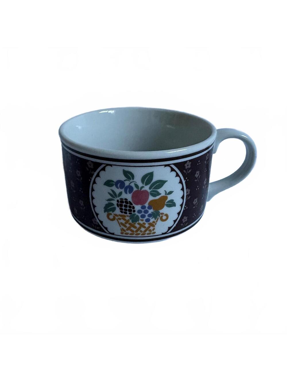 Heritage Fruit Basket Vintage Coffee Mug 90s 80s Collectible